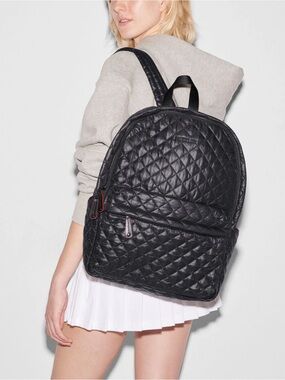 MZ Wallace Metro Backpack in Quilted Black Nylon